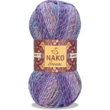 Nako 5 Adet Hercai Ebruli Hırka Kazak Atkı Bere El Örgü Ipi Yünü 28181