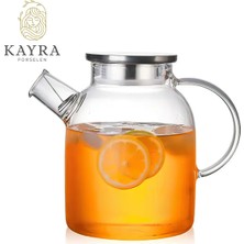 Royaleks Group Çelik Kapaklı Borosilikat Cam Demlik 1500ML ROYALEKS-CM-2003
