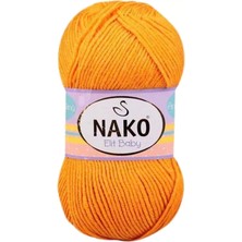 Nako 1 Adet Elite Baby El Örgü Ipi Tüylenmeyen Bebek Yünü Portakal Kabuğu 4038