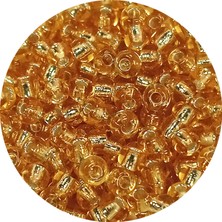 Royaleks Dökme Cam Kum Boncuk (8/0) 3 mm - 20 Gram - Şeffaf Koyu Sarı - BNC176