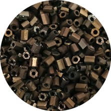 Royaleks Kesme Cam Boncuk 2mm - 20 Gram - Mat Kahverengi -BNC348