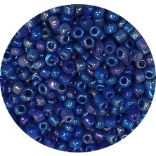 Royaleks Dökme Cam Kum Boncuk (11/0) 2 mm - 60 Gram -  Koyu Mavi - BNC052