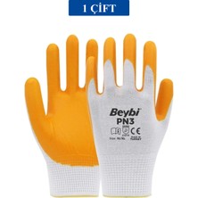 Pn3 Sarı Iş Eldiveni Polyester No:10 Örme Nitril Beybi Royaleks Group - 1 Çift