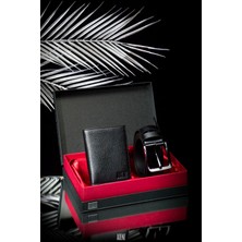 Adenz Hakiki / Gerçek Deri Cüzdan - Kemer Seti Erkek / Bozuk Para Bölmeli Cüzdan / Deri Kaplama Özel Kutu