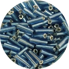 Royaleks Uzun Boru Kesme Boncuk Çap 2mm Uzunluk 10 mm - 60 Gram - Camgöbeği Mavi - BNC267