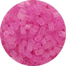 Royaleks Kesme Cam Boncuk 2mm - 20 Gram - Şeffaf Mat Pembe -BNC329