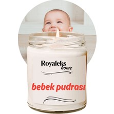 Royaleks Doğal Özel Seri Kokulu Dekoratif Kavanoz Mum 210 cc - Bebek Pudrası - Ryl