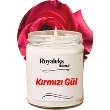 Royaleks Doğal Özel Seri Kokulu Dekoratif Kavanoz Mum 210 cc - Kırmızı Gül Esansı - Ryl