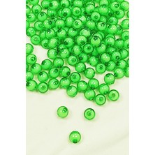 Royaleks Yuvarlak Boncuk Içten Boncuklu Bileklik Çanta Boncuğu 8 mm 50 gr Yeşil - BNC471