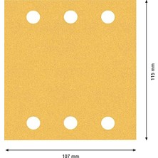 Professional 10X Expert C470 Zımpara Kağıtları 6 Delikli (Boyalı Ahşap, Sert Ahşap, 115X107 Mm, Kum Kalınlığı 120, Aksesuar Titreşimli Zımpara Makinesi)