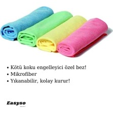 Mikrofiber Temizlik Bezleri, Aşındırmaz, Yeniden Kullanılabilir ve Yıkanabilir 4’lü Yüksek Emici, Tüy Bırakmayan Easyclean Bez, Çizgisiz Mucize Temizlik Bezi, Cam, Araba, Pencere, Ayna EASYSO2136