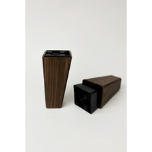 Atlas, Plastik Köşeli Konik Mobilya ve Koltuk Ayağı Ceviz 14CM (4 Adet)