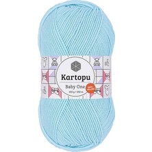 Kartopu 1 Adet Baby One Tüylenmeyen El Örgü Ipi Yünü Gök Mavi K502