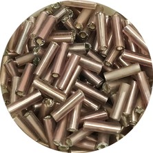 Royaleks Uzun Boru Kesme Boncuk Çap 2mm Uzunluk 10 mm - 60 Gram - Koyu Bej - BNC264