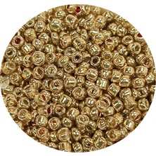 Royaleks Dökme Cam Kum Boncuk (11/0) 2 mm - 20 Gram -  Altın - BNC024