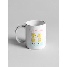 Mio Life I Love You Ördek Baskılı Kupa Bardak Seramik Kahve Mug