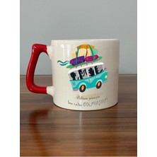 Mio Life Üstüme Gelmeyin Ben Zaten Dolmuşum Baskılı Kırmızı Kulplu D Kupa