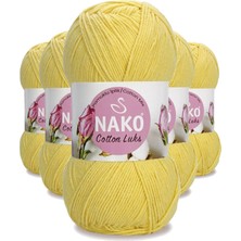 Nako 5 Adet Cotton Lüks Yelek Tunik Kazak Bluz Hırka Ipi Yünü Açık Sarı 97554