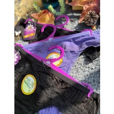 Assina 3'lü Set Bambu Tanga ( 2 Siyah,1 Mor) ( Düğün,nişan,kına,özel Gün,sevgililer Günü)