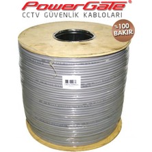 Powergate Pro 500MT, 2+1 (2x0,50+0,33) %100BAKIR, Cctv Güvenlik Kablosu