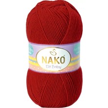 Nako 1 Adet Elite Baby El Örgü Ipi Tüylenmeyen Bebek Yünü Pul Biber 298