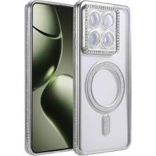 Pazarcan Mi 14T Pro Joke Simli Magneticsafe Kılıf - Gümüş