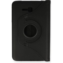 Pazarcan Samsung Galaxy T110 / T113 Tab 3 Lite 7 Kılıf 360 Tablet Deri Kılıf - Siyah