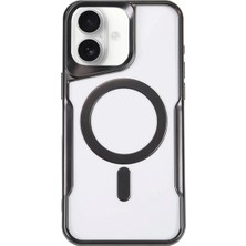 Pazarcan Iphone 16 Plus Kılıf Boyi Magsafe Silikon Kapak - Siyah