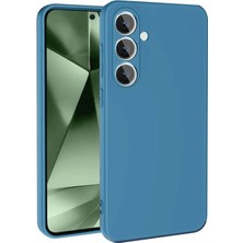 Pazarcan Samsung Galaxy S24 Fe Kılıf Nano Içi Kadife Silikon - Mavi