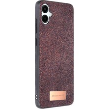 Pazarcan Onegif Samsung Galaxy A06 Bright Simli Kapak - Derin Mor