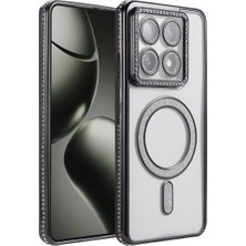 Pazarcan Mi 14T Pro Joke Simli Magneticsafe Kılıf - Siyah
