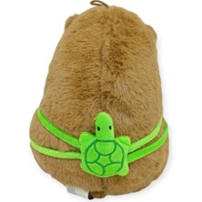 Peluş Sevimli Hayvanlar 18 cm - Kapibara Kaplumbağa Çantalı