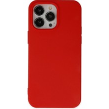 Pazarcan Iphone 14 Pro Kılıf Nano Içi Kadife Silikon - Kırmızı