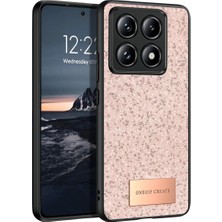 Pazarcan Onegif Mi 14T Pro Bright Simli Kapak - Pembe