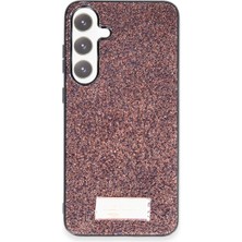 Pazarcan Onegif Samsung Galaxy A25 5g Bright Simli Kapak - Derin Mor