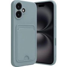 Pazarcan Iphone 16 Kılıf Kelvin Kartvizitli Silikon - Açık Yeşil