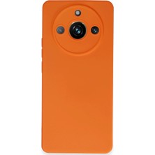 Pazarcan Realme 11 Pro Kılıf Nano Içi Kadife Silikon - Turuncu