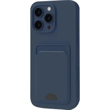 Pazarcan Iphone 16 Pro Kılıf Kelvin Kartvizitli Silikon - Lacivert