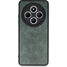 Pazarcan Redmi 14C Kılıf Aras Deri Kapak - Koyu Yeşil