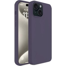Pazarcan Iphone 15 Kılıf First Silikon - Mürdüm