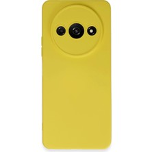 Pazarcan Redmi A3 4g Kılıf Nano Içi Kadife Silikon - Sarı