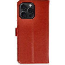 Pazarcan Iphone 15 Pro Max Kılıf Trend S Plus Kapaklı Kılıf - Kırmızı