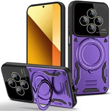 Pazarcan Redmi 14C Kılıf Joy Lens Standlı Kapak - Mor