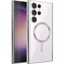 Pazarcan Samsung Galaxy S23 Ultra Kılıf Kross Magneticsafe Kapak - Titan Gri