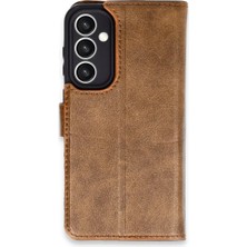 Pazarcan Samsung Galaxy S23 Fe Kılıf Trend S Plus Kapaklı Kılıf - Taba