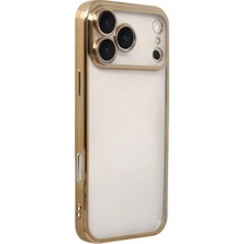 Pazarcan Iphone 17 Pro Max Lensli Silikon - Gold
