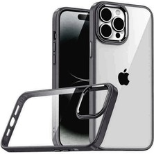 Pazarcan Iphone 15 Pro Max Lensli Silikon - Siyah