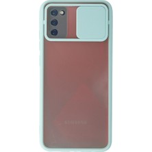 Pazarcan Samsung Galaxy A03S Kılıf Palm Buzlu Kamera Sürgülü Silikon - Turkuaz
