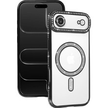 Pazarcan Iphone 17 Air Joke Simli Magneticsafe Kılıf - Siyah