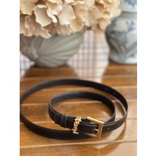 Gold Tokalı 1.5 cm Ince Kadın Kemer